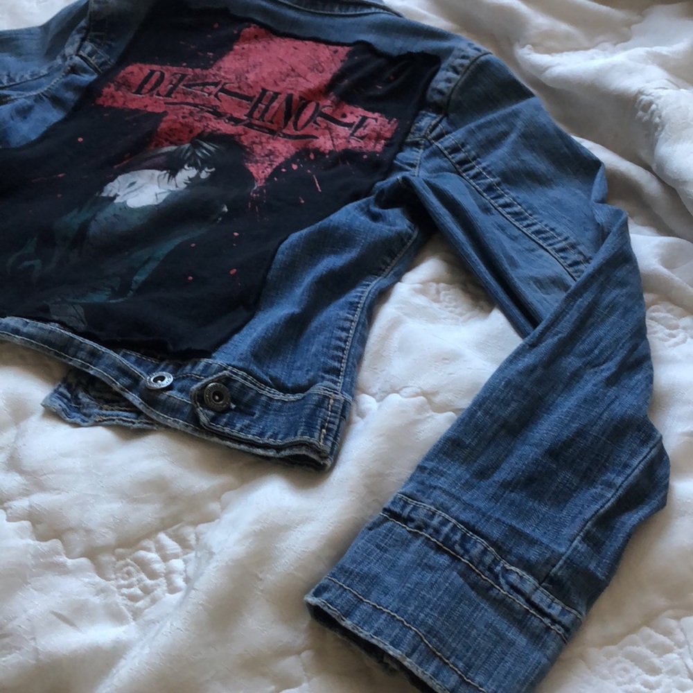 100% Cotton Refurbished Jean Jacket Anime! - Picture 4 of 10